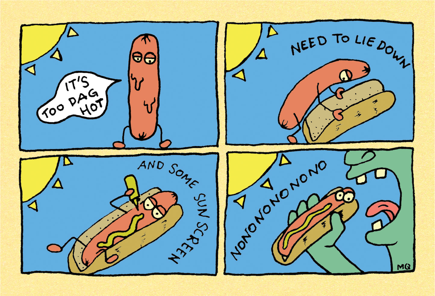 Hot Dog Postcard