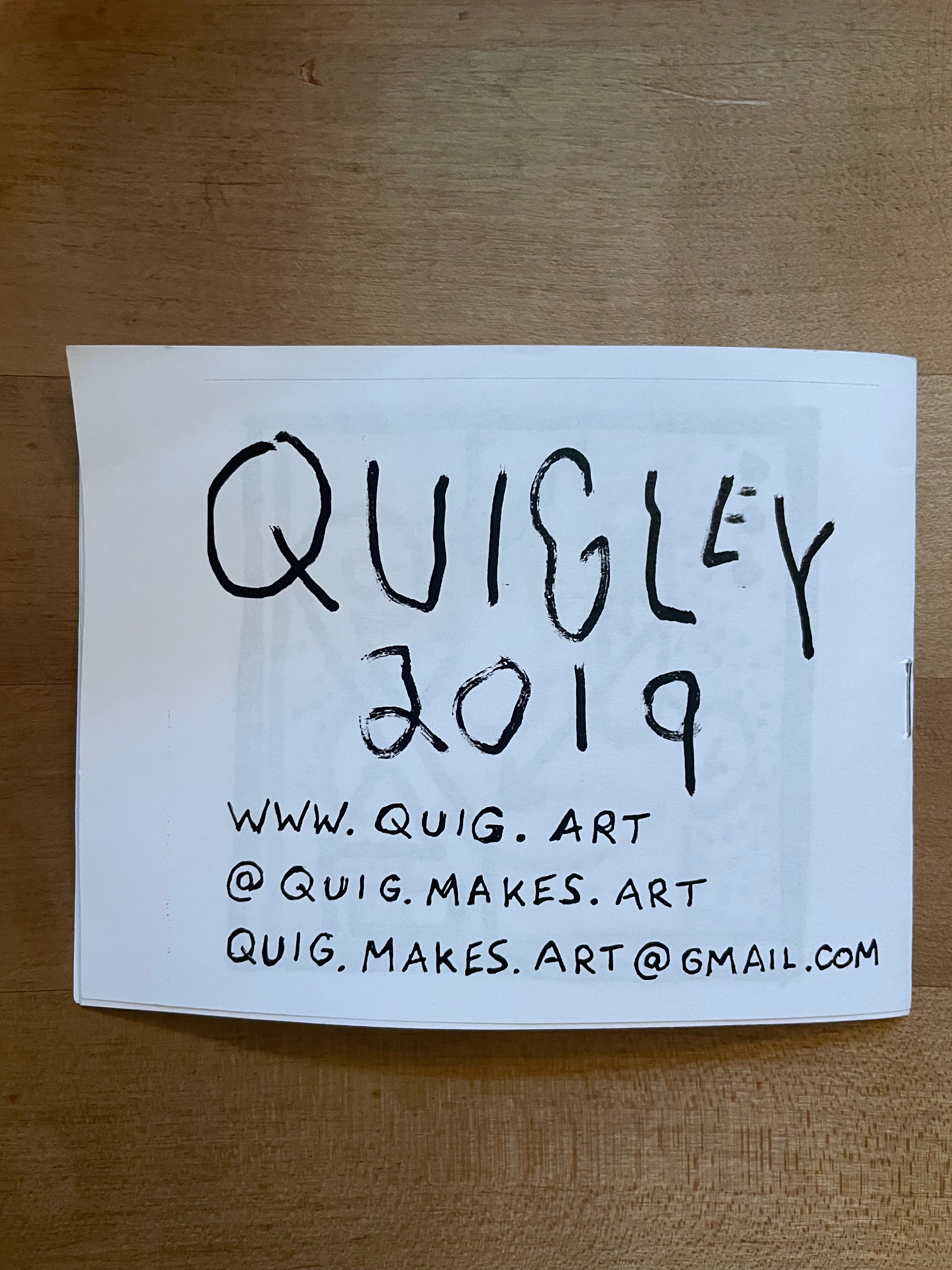Oops [zine] – Quig Makes Art